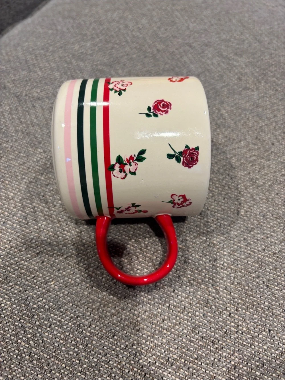 Starbucks +Ban.do 2018 limited edition featuring rose pattern with Red Handle